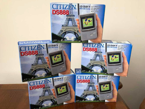 Imagen 3 de 5 de Tv A Color De Mano Citizen Nuevos,3pilas Aa+adapt Corriente