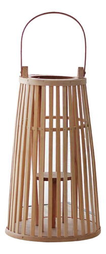 Linterna De Vela De Bambú, Candelabro , 25cmx60cm