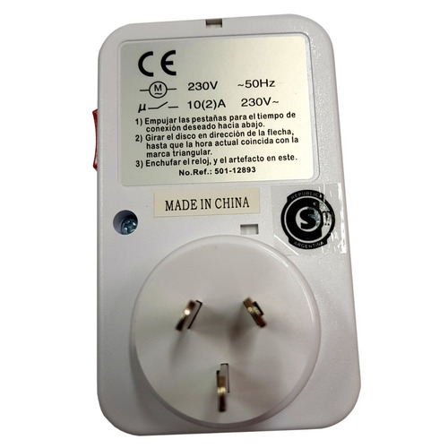 Timer Mecánico Programable Enchufable Diletta Temporizador
