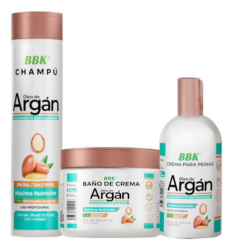 Combo Shampoo Sin Sal Óleo De Argan Bigbangkeratin