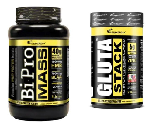 Bipro Mass 3 Lb + Gluta Stack 