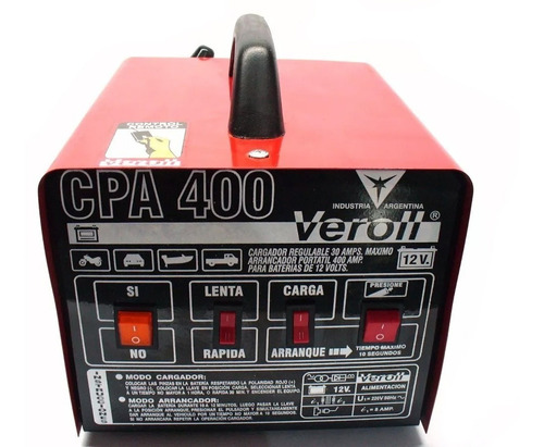 Cargador Baterias Arrancador Veroll 30/400 Amper Con Control
