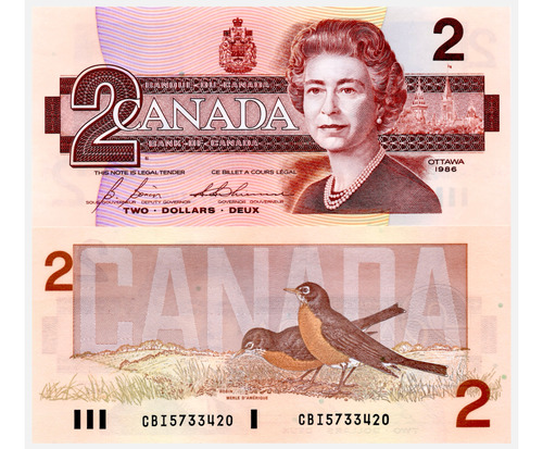 Canadá - 2 Dólares - Año 1986