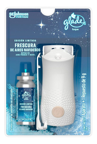 Aromatizante Ambiental Glade Toque Frescura de Aires Navideños Aparato y Repuesto 9g
