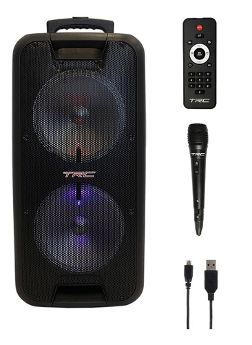 Caixa De Som Amplificada Bluetooth Trc 5570 700w Microfone Cor Preto 110V/220V
