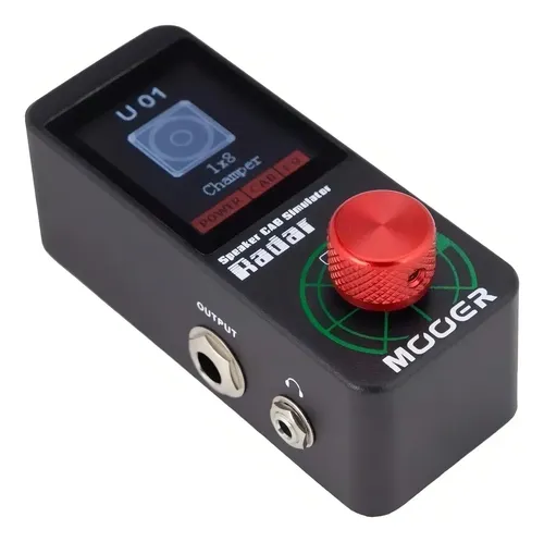 Pedal Simulador de Gabinete Mooer Radar MS1 Preto para Guitarra