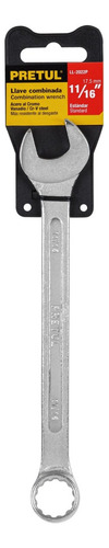 Llave Combinada 11/16 X 210 Mm De Largo Pretul 21887 Color Color Plateado