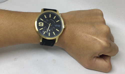 Relogio Lince Masculino Mrph055s P2px Dourado Preto Oferta