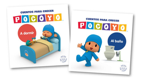 * Combo Pocoyo * 2 Libros Cuentos Para Crecer Baño Dormir