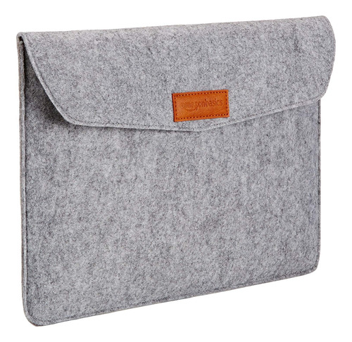 Estuche Para Ordenador Portatil Felpa 11 Basics Gris Claro