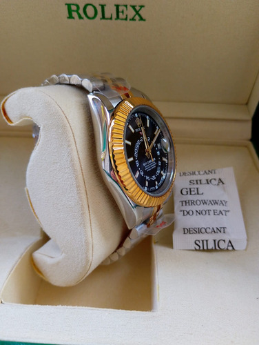 Reloj Rolex Sky Dwellwer Plata/dorado Dorado Negro (Usado)
