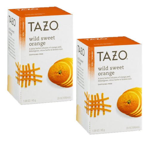 Tazo T De Hierbas, Wild Naranja Dulce 20bolsas (pack De 2)