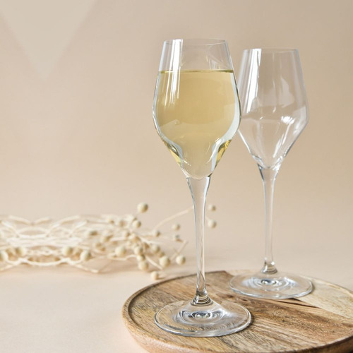 Copa De Champagne O Prosecco Cristal Krosno Línea Ray Set X4