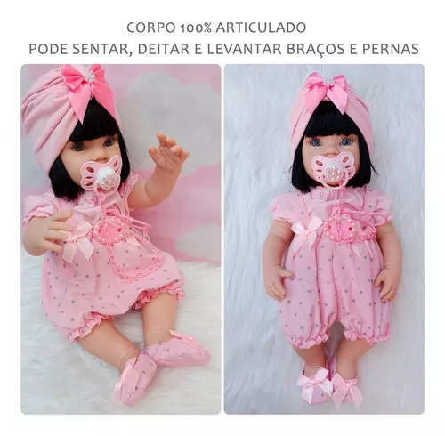 Bebê Reborn Boneca Menina Dormindo Realista Enxoval