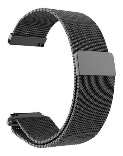 Pulseira Milanese Compatível Com Amazfit Galaxy Watch 20mm Cor Preto
