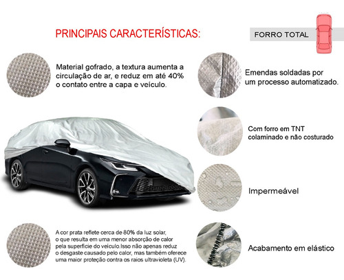 Capa Cobrir Strada 100% Forrada Impermeável Sol Chuva Pr Uv