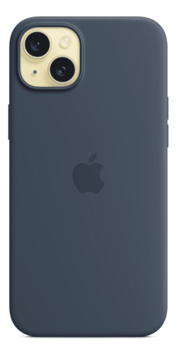 Case Silicone Magsafe Capa iPhone 15 Azul Tempestade