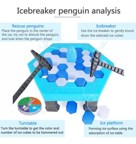 Salvar pinguim no bloco de gelo armadilha jogo de tabuleiro quebra