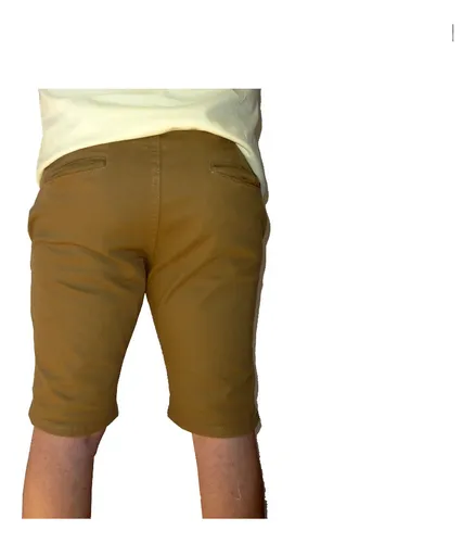 Bermudas De Gabardina Corte Chino De Hombre Varios Colores