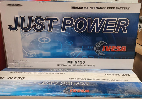 Bateria 12v 150 Amp 1000 Cca Borne Estandar Just Power