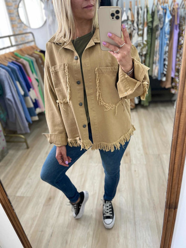 Imagen 10 de 10 de Campera Oversize Camisaco Gabardina Mujer The Big Shop