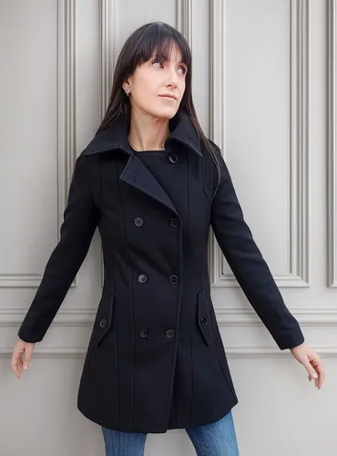 Tapado Mujer Saco Paño Forrado Campera Trench Montgomery