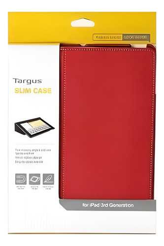 Funda Delgada Targus Para iPad 3 (rojo). Thd00606us-50