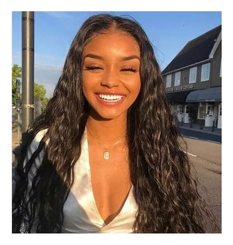 R Natural Wave Lace Wigs Cabelo Humano Brasileiro Curly