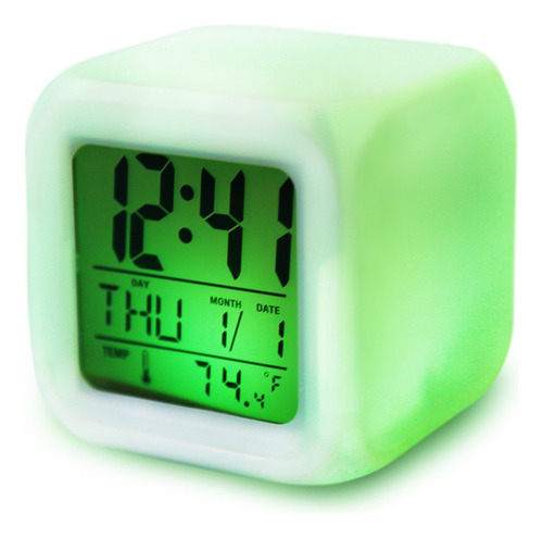 Reloj Despertador Con Luz Led Calendario Y Termometro