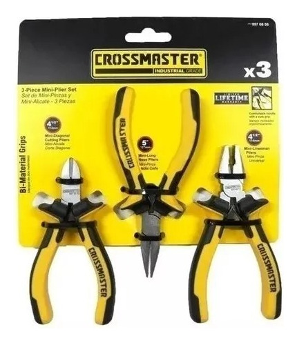 Set De Mini Pinzas Y Alicate 3 Piezas Crossmaster 9970806