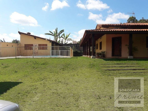 Imagem 1 de 11 de Chácara Com 3 Dormitórios À Venda, 1450 M² Por R$ 550.000,00 - Residencial Alvorada - Araçoiaba Da Serra/sp - Ch0010
