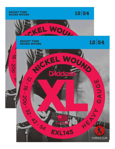 2 Encordoamentos D'addario Guitarra Exl-145 012