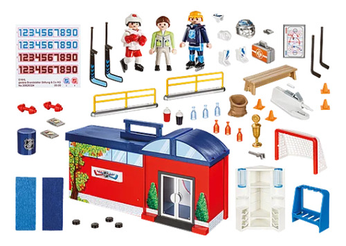 Estadio Maletín 9293 Nhl Portatíl Multicolor Playmobil 71 Generico