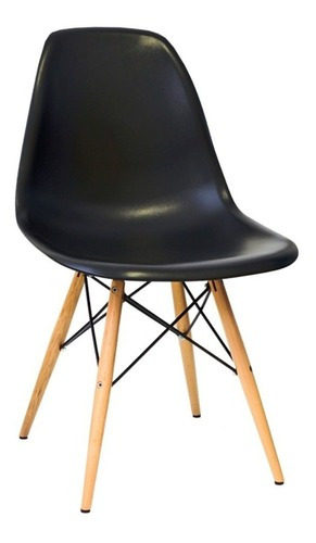 Cadeira  Design Charles Eames Dkr Eiffel Em Abs Pw-071 Preta