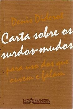 Livro Cartas Sobre Os Surdos-mudos P Diderot, Denis