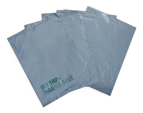 20 Sobres Ecommerce Biocompostable Gris 20x32+5 Cm Monocapa