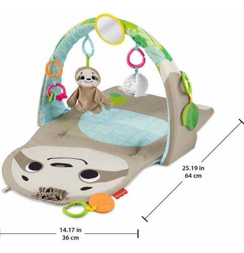 Imagen 2 de 4 de Fisher Price Gimnasio Sensorial Perezoso Divertido!!!