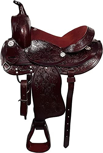 Silverline Sillin Western De Cuero Premium Para Ninos, Color