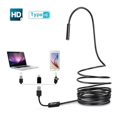 Cámara Endoscopio Pc Y Android Flexible 2m Luz Led 5.5mm (Usado)