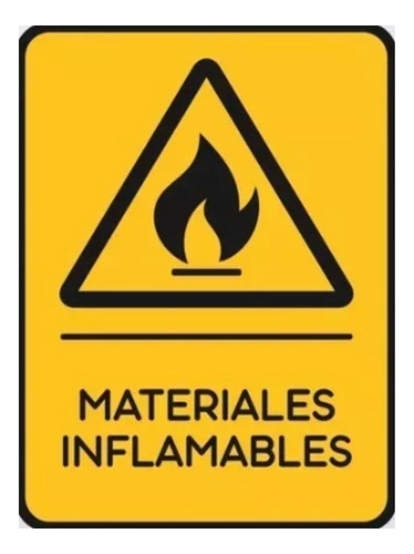 Señalamiento Seguridad Materiales Inflamables 20x30 Cm 