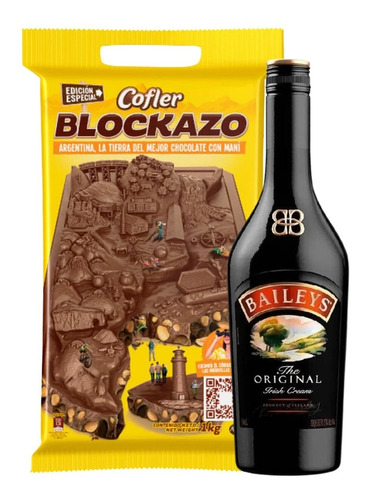 Licor Baileys Irish Cream 750ml + Chocolate Blockazo 1 Kg 