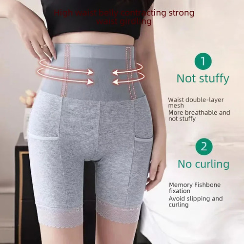 A! Pantalones De Seguridad De Algodón, Cintura Alta,
