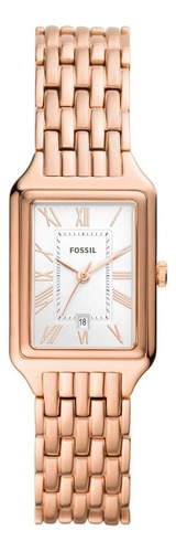 Reloj Mujer Fossil Raquel De Acero Inox Color de la correa Oro Rosa