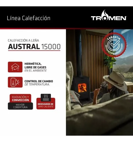 Salamandra Tromen Austral 15000 Horno Kit Enlozado Techo 6*