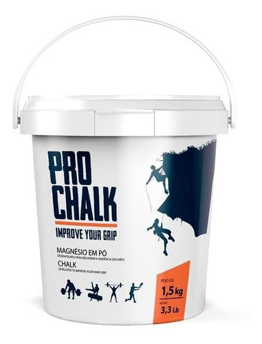 Magnésio Em Pó Pro Chalk - Balde 1.5kg - Cross Escalada