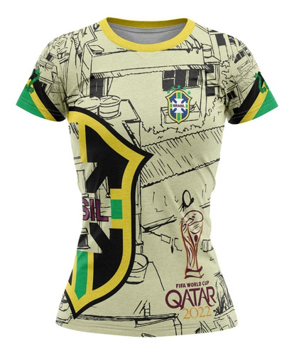 Camiseta Seleção Do Brasil 2022 Copa Qatar 22 