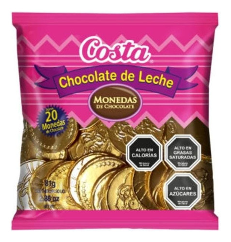 Monedas De Chocolate Pascua Costa 20 Unidades