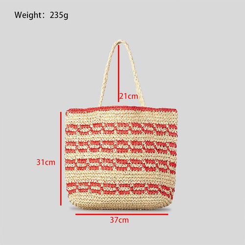 Bolso De Hombro Tejido Bolso De Playa Portátil Para