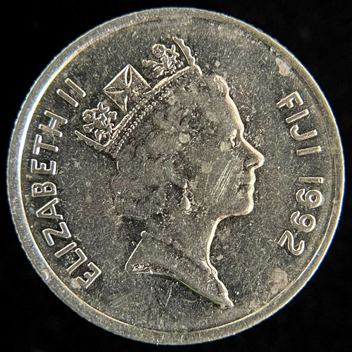 Fiji, 5 Cents, 1992. Isabel Il. Xf