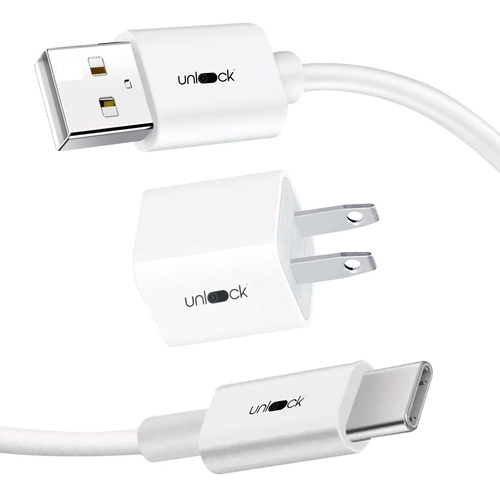 Cargador Usb Con Cable Tipo C Carga Rápida Unlock